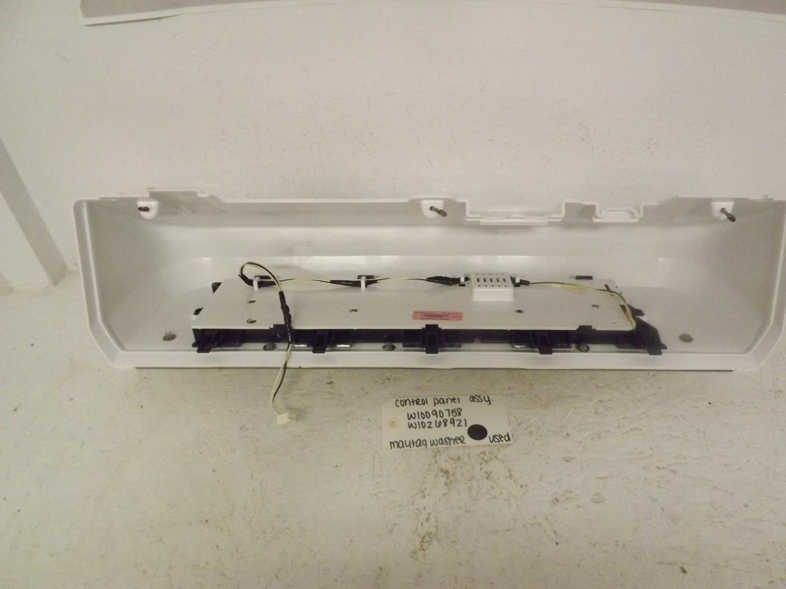 Maytag Washer W10090758 Control Panel Assembly Used Maytag Washer W10090758 Control Panel Assembly Used